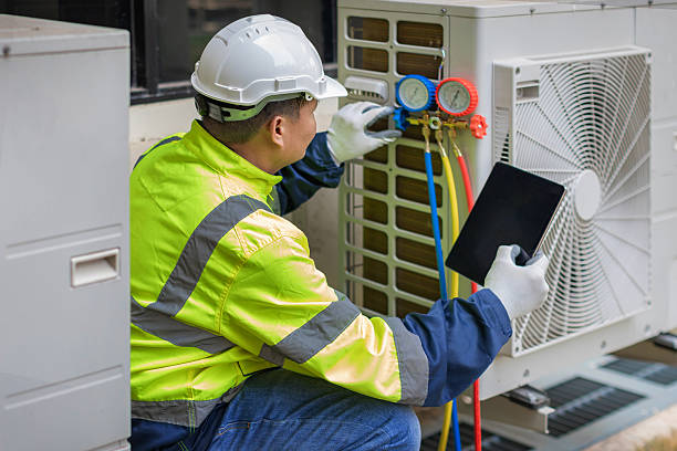 Professional Hvac technician working in Justin, TX